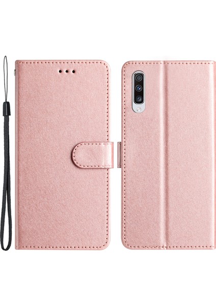 Samsung Galaxy A70 / A70S Ipek Doku Pu Deri Cüzdan Stand Cep Telefonu Flip Case (Yurt Dışından) fiyatları