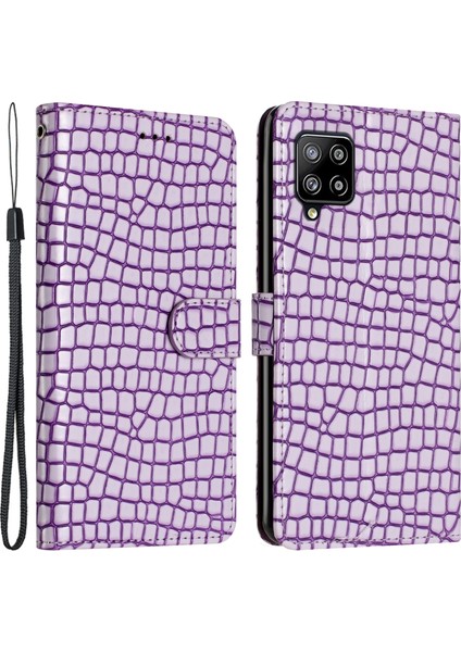 Samsung Galaxy A42 5g Kitap Tarzı Timsah Doku Telefon Kılıfı Deri Kapak Stand Cüzdan (Yurt Dışından)