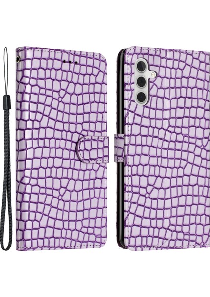 Samsung Galaxy A13 5g Stand Kabuğu, Çarpışma Karşıtı Telefon Deri Cüzdan Kapağı Timsah Doku Kılıfı (Yurt Dışından)