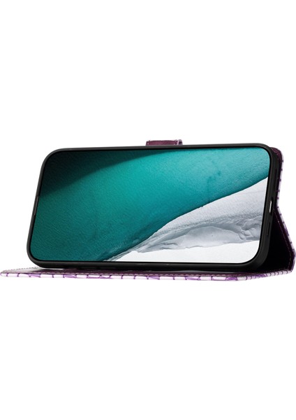 Samsung Galaxy A13 5g Stand Kabuğu, Çarpışma Karşıtı Telefon Deri Cüzdan Kapağı Timsah Doku Kılıfı (Yurt Dışından)