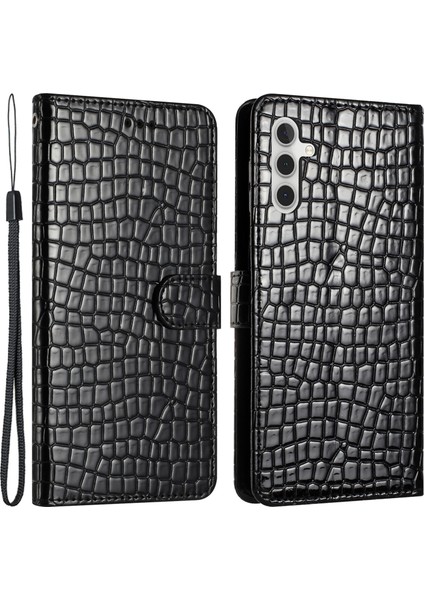 Samsung Galaxy A13 5g Stand Kabuğu, Çarpışma Karşıtı Telefon Deri Cüzdan Kapağı Timsah Doku Kılıfı (Yurt Dışından)