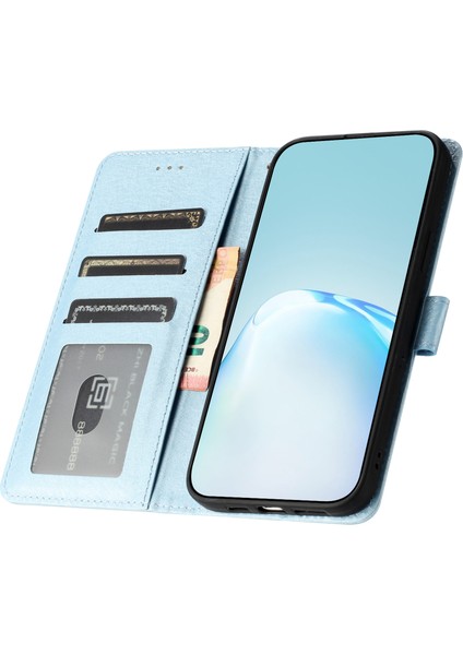 Samsung Galaxy A52 / A52S 5g Pu Deri Deri Flip Stand Cover Ipek Dokusu Telefon Cüzdan Kılıfı (Yurt Dışından)