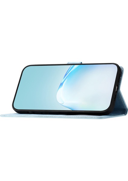 Samsung Galaxy A52 / A52S 5g Pu Deri Deri Flip Stand Cover Ipek Dokusu Telefon Cüzdan Kılıfı (Yurt Dışından)