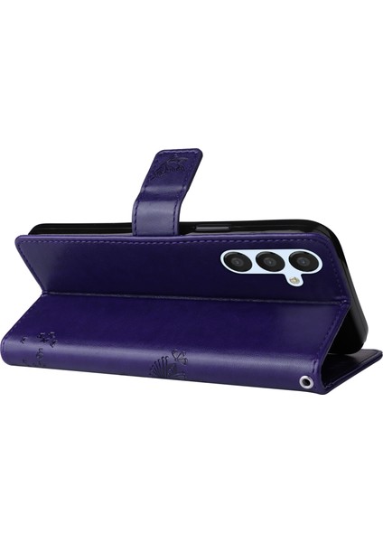 Samsung Galaxy A25 5g Telefon Kapağı Flip Stand Stand Baskılı Kedi Ağacı Telefon Kılıfı Cüzdan (Yurt Dışından) modelleri