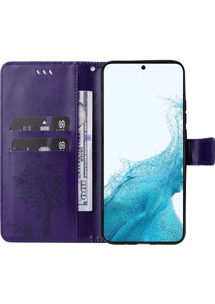 Samsung Galaxy A25 5g Telefon Kapağı Flip Stand Stand Baskılı Kedi Ağacı Telefon Kılıfı Cüzdan (Yurt Dışından) fırsatları