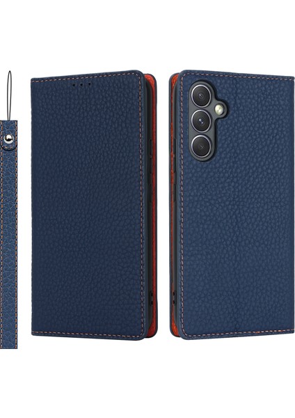 Samsung Galaxy A54 5g Inek Deri Flip Case Litchi Doku Cüzdan Stand Telefon Kapağı (Yurt Dışından)