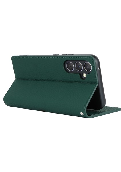 Samsung Galaxy A54 5g Inek Deri Flip Case Litchi Doku Cüzdan Stand Telefon Kapağı (Yurt Dışından)