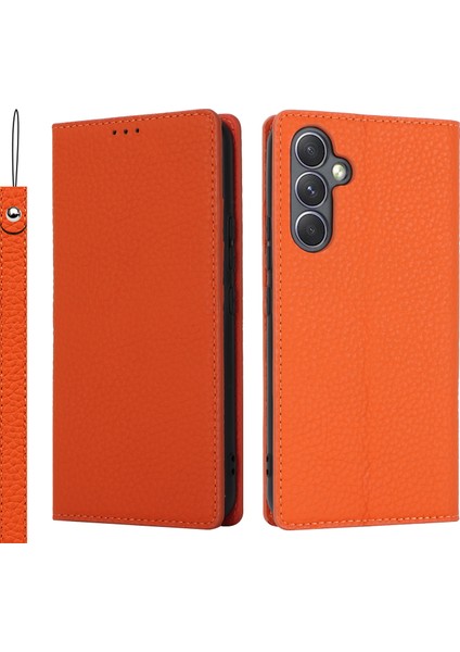 Samsung Galaxy A54 5g Inek Deri Flip Case Litchi Doku Cüzdan Stand Telefon Kapağı (Yurt Dışından)