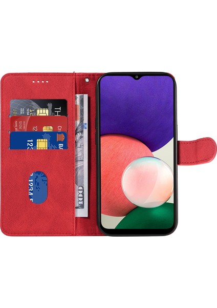 Samsung Galaxy A22 5g / A22S Pu Deri Telefon Kılıfı Baskılı Çizgi Cüzdan Stand Kabuğu (Yurt Dışından)