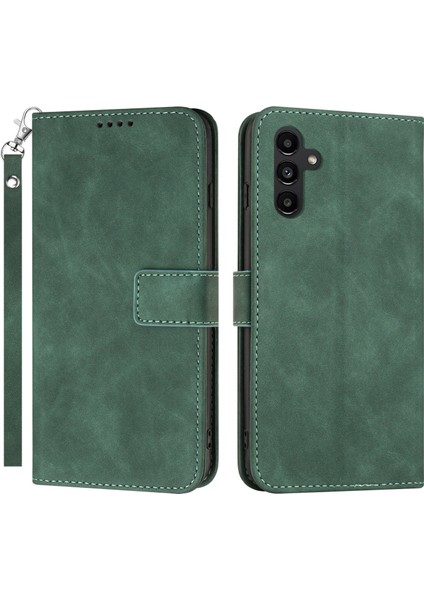 Samsung Galaxy A54 5g Anti-Çizelge Pu Deri Deri Cüzdan Folio Kapak Standı Dokulu Telefon Kılıfı (Yurt Dışından)