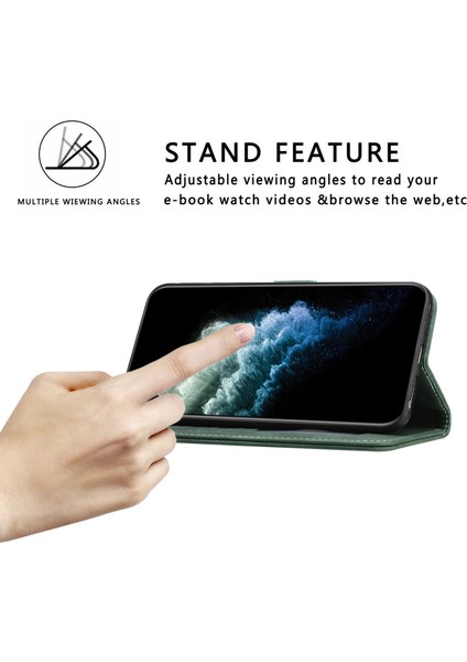 Samsung Galaxy A54 5g Anti-Çizelge Pu Deri Deri Cüzdan Folio Kapak Standı Dokulu Telefon Kılıfı (Yurt Dışından)