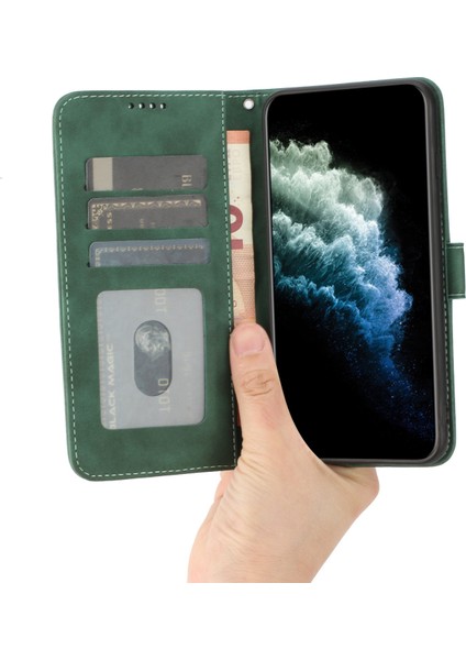 Samsung Galaxy A54 5g Anti-Çizelge Pu Deri Deri Cüzdan Folio Kapak Standı Dokulu Telefon Kılıfı (Yurt Dışından)