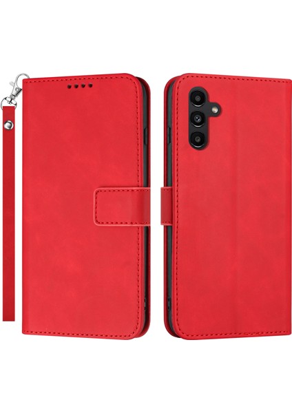 Samsung Galaxy A54 5g Anti-Çizelge Pu Deri Deri Cüzdan Folio Kapak Standı Dokulu Telefon Kılıfı (Yurt Dışından)