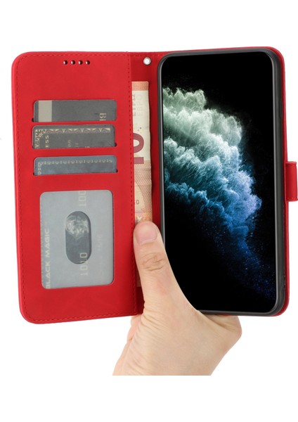 Samsung Galaxy A54 5g Anti-Çizelge Pu Deri Deri Cüzdan Folio Kapak Standı Dokulu Telefon Kılıfı (Yurt Dışından)