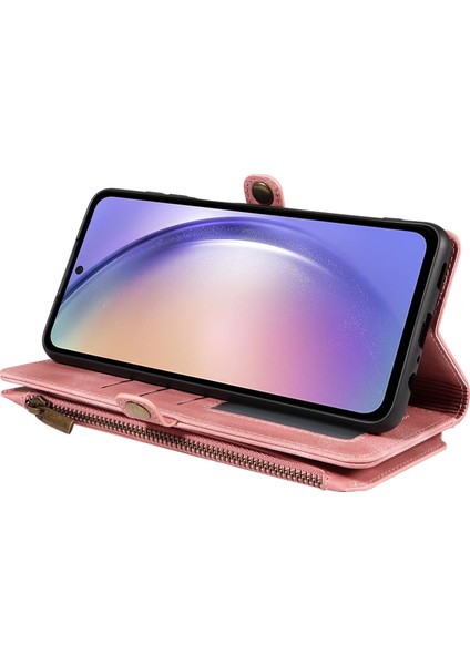 Samsung Galaxy A54 5g Fermuarı Cep Cüzdan Stand Deri Kılıf Anti-Fall Telefon Kapağı (Yurt Dışından)