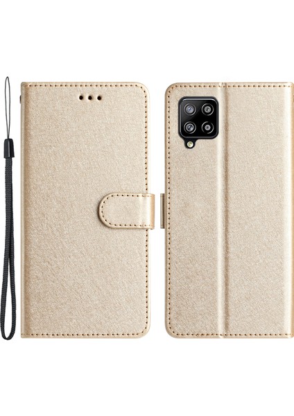 Samsung Galaxy A42 5g Ipek Doku Cüzdan Telefon Kılıfı Katlanabilir Stand Deri Kapak (Yurt Dışından)