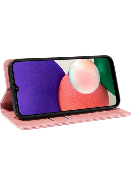 Samsung Galaxy A22 5g / A22S 5g Cüzdan Pu Deri Kabuk Rfıd Engelleme Flip Kapak Standı Telefon Kılıfı (Yurt Dışından)