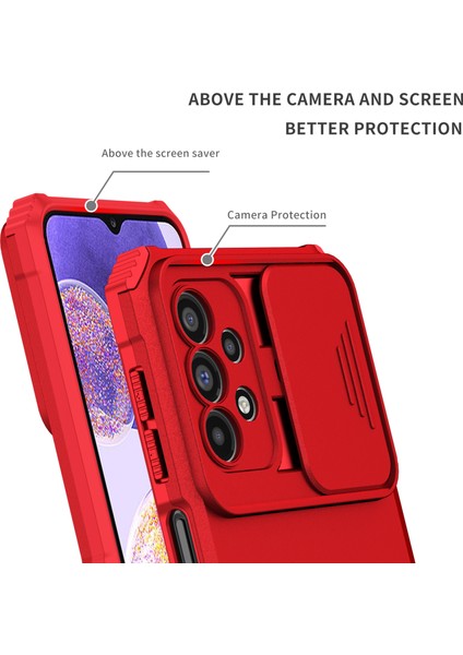 Samsung Galaxy A23 Slayt Kamera Kapağı Telefon Kılıfı Pc+Tpu Kickstand Cover (Yurt Dışından) fiyatları