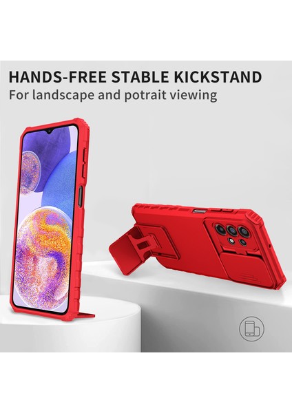 Samsung Galaxy A23 Slayt Kamera Kapağı Telefon Kılıfı Pc+Tpu Kickstand Cover (Yurt Dışından) fırsatları