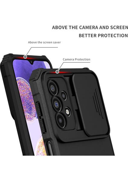 Samsung Galaxy A23 Slayt Kamera Kapağı Telefon Kılıfı Pc+Tpu Kickstand Cover (Yurt Dışından) fiyatları