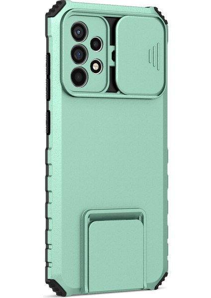 Samsung Galaxy A52 / A52S 5g Pc+Tpu Kickstand Kapak Slayt Kamera Kapak Telefon Kılıfı (Yurt Dışından)