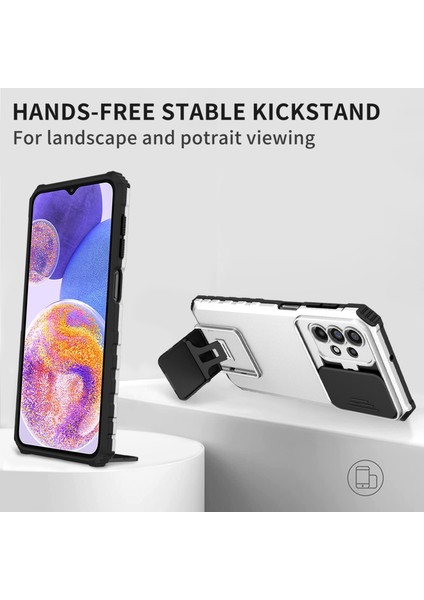 Samsung Galaxy A23 Slayt Kamera Kapağı Telefon Kılıfı Pc+Tpu Kickstand Cover (Yurt Dışından) fırsatları