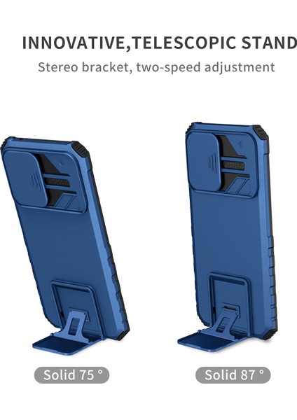 Samsung Galaxy A52 / A52S 5g Pc+Tpu Kickstand Kapak Slayt Kamera Kapak Telefon Kılıfı (Yurt Dışından)