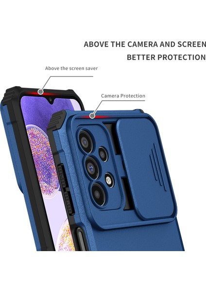 Samsung Galaxy A23 Slayt Kamera Kapağı Telefon Kılıfı Pc+Tpu Kickstand Cover (Yurt Dışından) fiyatları