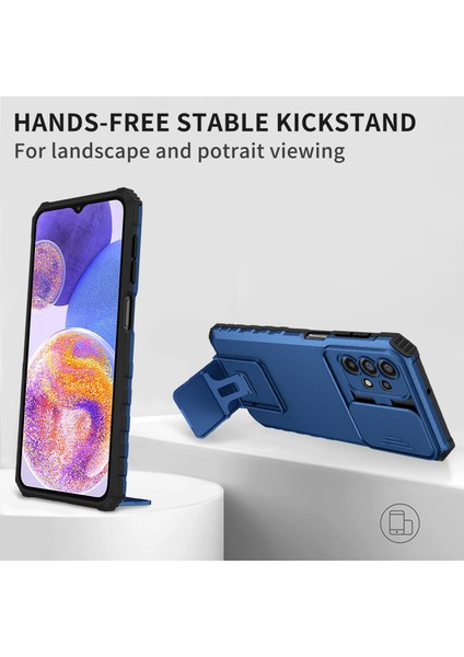 Samsung Galaxy A23 Slayt Kamera Kapağı Telefon Kılıfı Pc+Tpu Kickstand Cover (Yurt Dışından) fırsatları