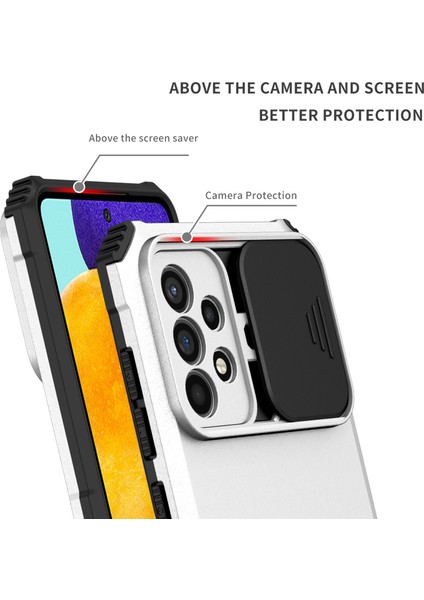 Samsung Galaxy A52 / A52S 5g Pc+Tpu Kickstand Kapak Slayt Kamera Kapak Telefon Kılıfı (Yurt Dışından)