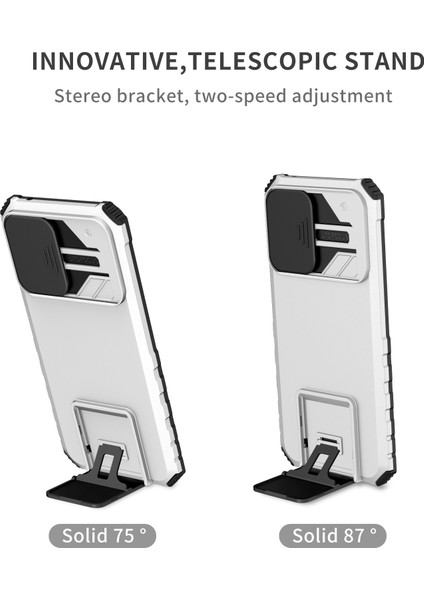 Samsung Galaxy A52 / A52S 5g Pc+Tpu Kickstand Kapak Slayt Kamera Kapak Telefon Kılıfı (Yurt Dışından)