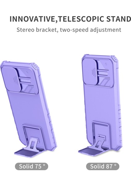 Samsung Galaxy A52 / A52S 5g Pc+Tpu Kickstand Kapak Slayt Kamera Kapak Telefon Kılıfı (Yurt Dışından)