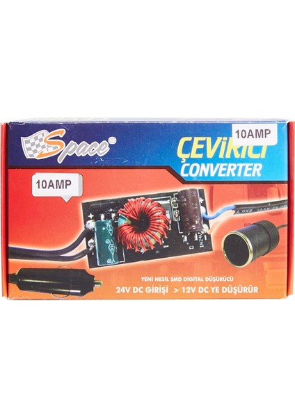 Converter Çevirici (24-12V Çevirici) 10 Amper / ICCA50