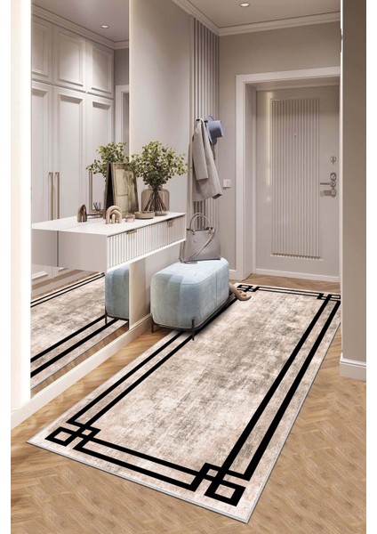 Makinede Yıkanabilir Kaymaz Taban Leke Tutmaz Modernkesme Yolluk Mutfak Yolluk Halı Yolluk