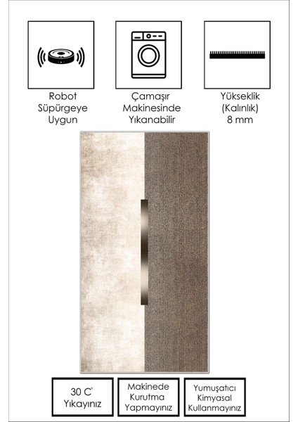 Yıkanabilir Kaymaz Leke Tutmaz Salon Halısı Mutfak Halısı Koridor Halısı Yolluk ve Paspas