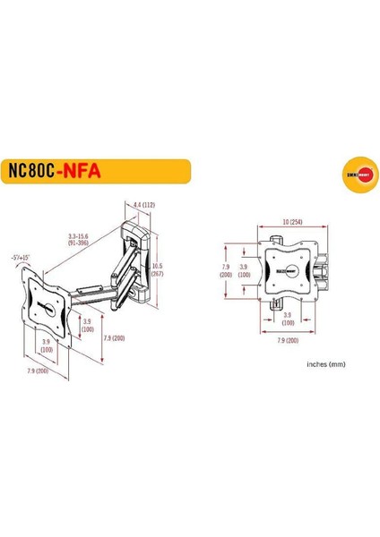 Omnı Mount NC-80C Hareketli Askı Aparatı