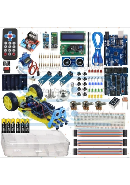 Meslek Lisesi Robotik Kodlama Dersi Arduino Uygulama Eğitim Seti + Araç Kiti