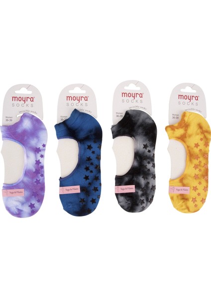 Moyra Socks 4'lü Batik Desen Yoga Pilates Çorabı