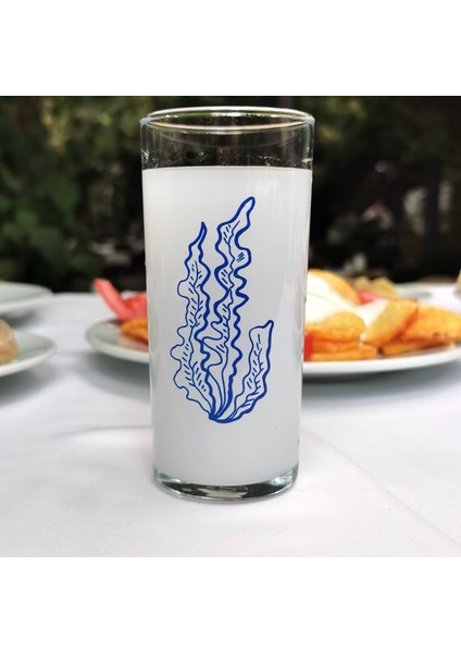 Blue Coral V2 / Mercan Baskılı Paşabahçe Rakı Kadehi Ürününün Kopyası - 6 Adet