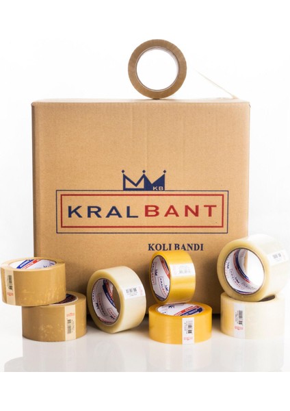 Kral Bant 45X100 Hotmelt Şeffaf Koli Bandı 1 Koli