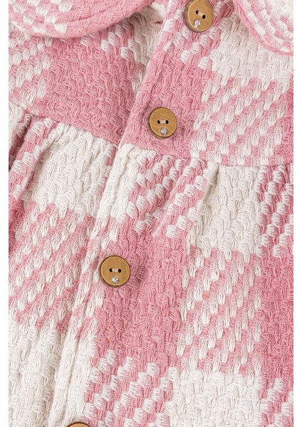 Ekose Desenli Pembe Peluş Astarlı Kız Çocuk Mont fırsatları