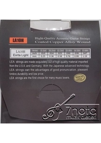 LA-10H 010 Akustik Gitar Teli fırsatları