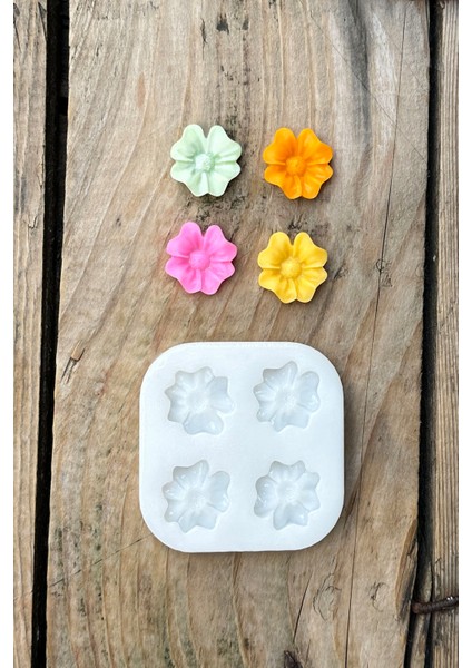 Kalanchoe Çiçeği Dörtlü Mum Kalıbı ( Silikon ) fiyatları
