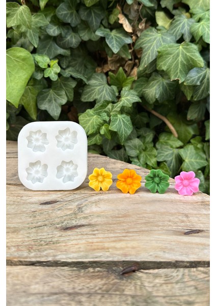 Kalanchoe Çiçeği Dörtlü Mum Kalıbı ( Silikon ) fırsatları