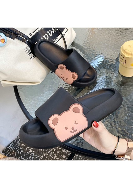Sevimli Ayı Moda Kapalı Yumuşak Tabanlı Terlik (Yurt Dışından)