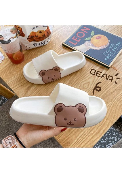 Sevimli Ayı Moda Kapalı Yumuşak Tabanlı Terlik (Yurt Dışından)
