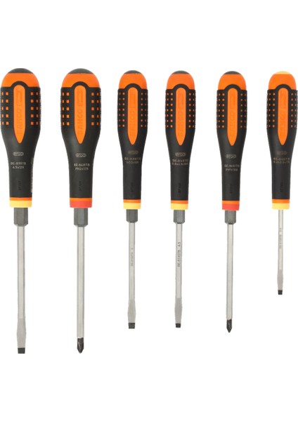 Ergo™ 6 Parça Düz ve Pozidriv Vida Tornavida Seti BE-9881TB