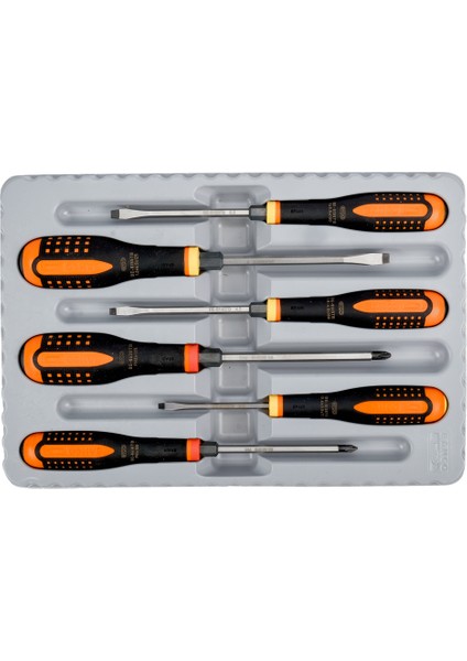 Ergo™ 6 Parça Düz ve Pozidriv Vida Tornavida Seti BE-9881TB