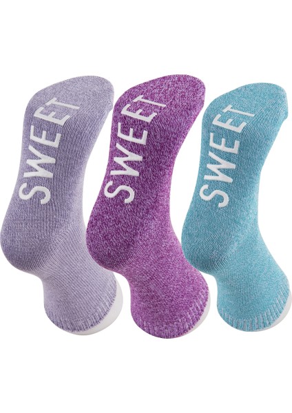 Moyra Socks 3'lü Sweet Baskılı Pamuklu Kışlık Kadın Soket