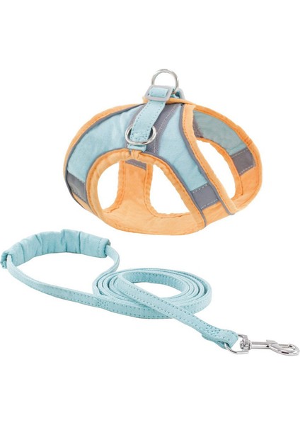 Yansıtıcılı Köpek Göğüs Tasması - Mavi / Turuncu (Yurt Dışından)